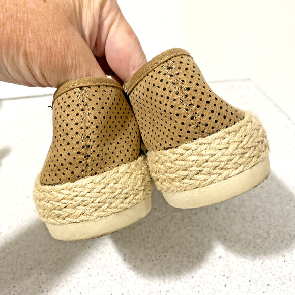 Esprit Nadine Espadrille Flats US 7.5M Tan Faux Suede Textile Uppers Casual Shoe - Picture 10 of 11